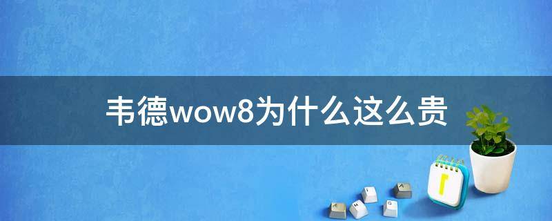 韦德wow8为什么这么贵 韦德8配置