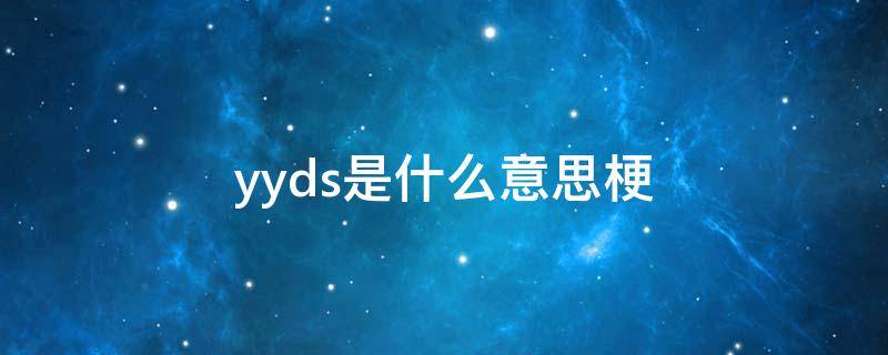 yyds是什么意思梗（yyds是什么意思梗y）