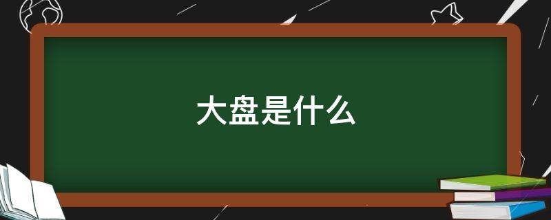 大盘是什么（大盘是什么盘）