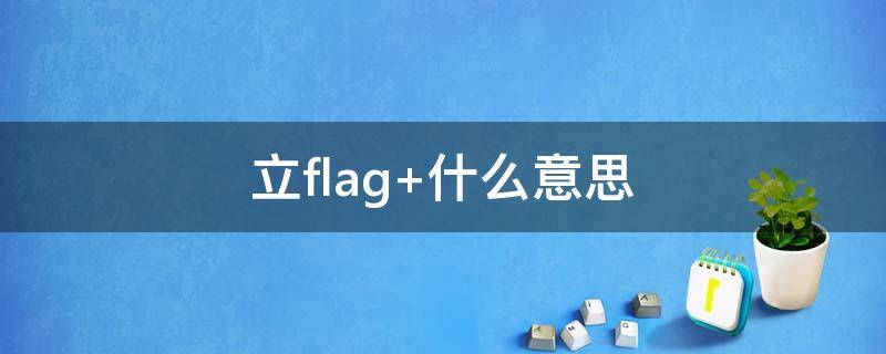 立flag 什么意思