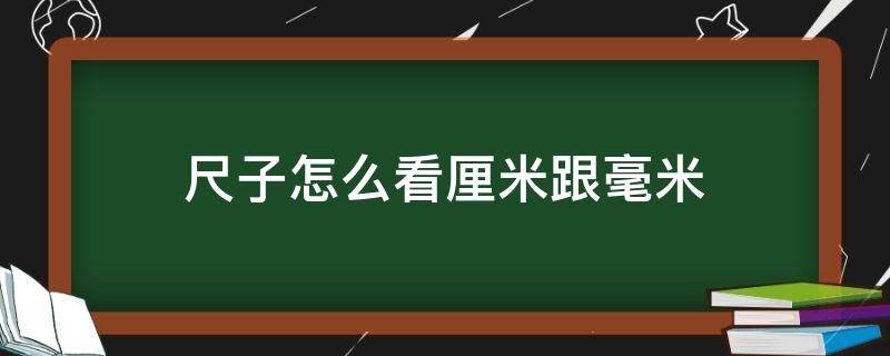 尺子怎么看厘米跟毫米 尺子怎么看厘米和米