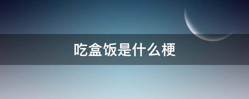 吃盒饭是什么梗