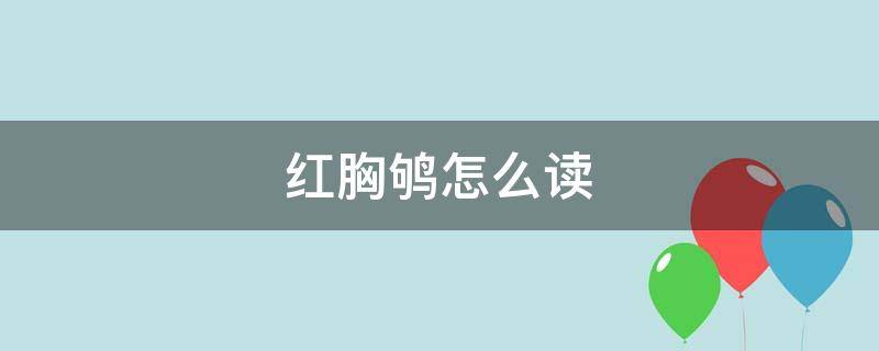 红胸鸲怎么读 胶原羹怎么吃