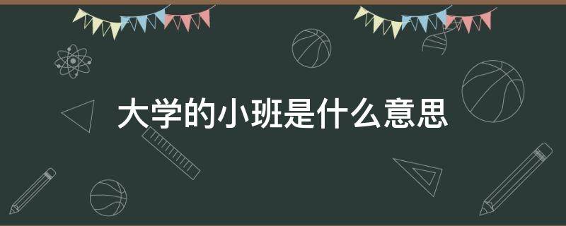 大学的小班是什么意思（大学的小班是啥）