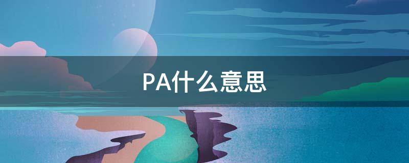 PA什么意思 妑什么意思