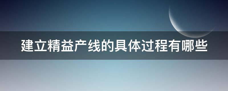 建立精益产线的具体过程有哪些（精益生产体系如何建立）