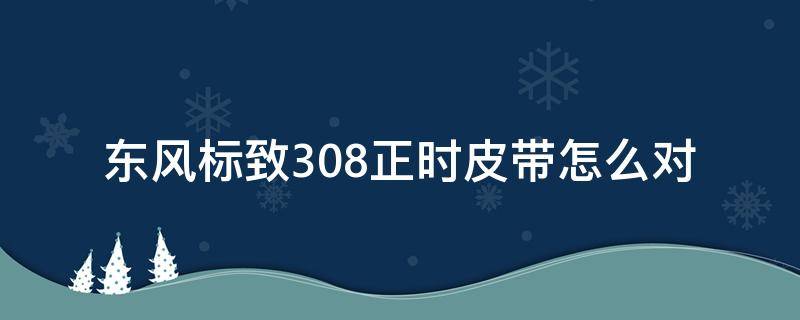 东风标致308正时皮带怎么对（东风标致308正时皮带怎么对图）