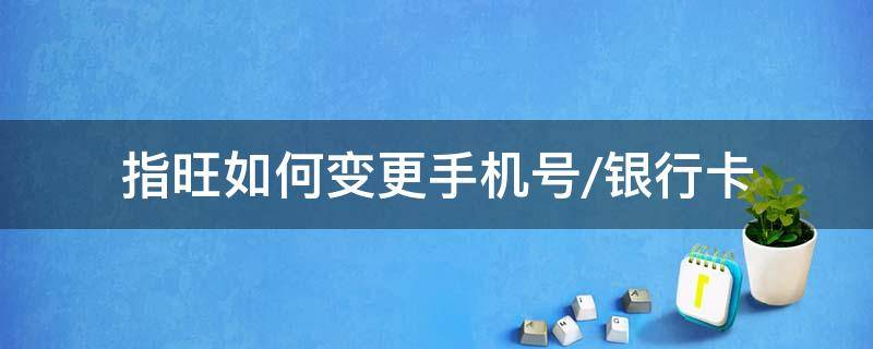 指旺如何变更手机号/银行卡（指旺财富最新消息）