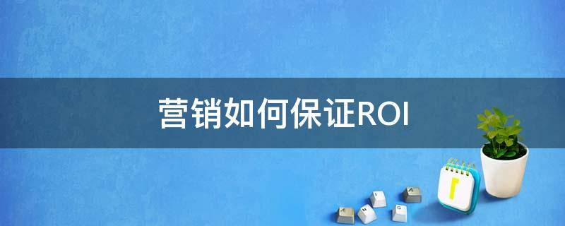 营销如何保证ROI（如何保证销售策略的有效性）