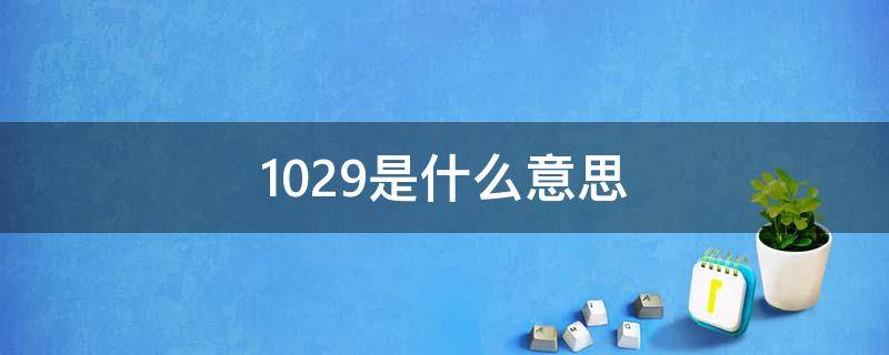 1029是什么意思 1029是什么意思爱情