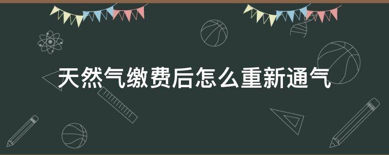 天然气缴费后怎么重新通气（天然气网上缴费后怎么重新通气）