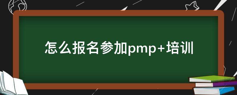 怎么报名参加pmp（怎么报名参加马拉松比赛）