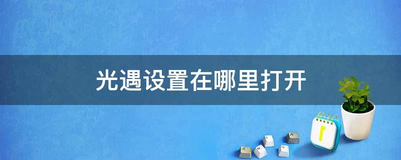 光遇设置在哪里打开 光遇的设置在哪?