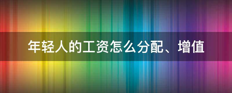 年轻人的工资怎么分配、增值 当代年轻人的工资去向