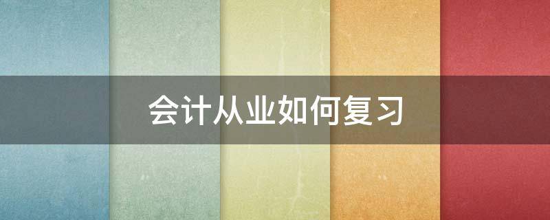 会计从业如何复习 会计从业视频教学视频