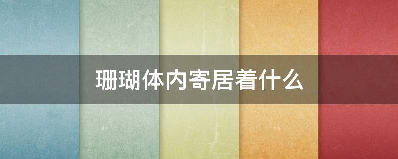 珊瑚体内寄居着什么（珊瑚体内寄居什么小型的动物）