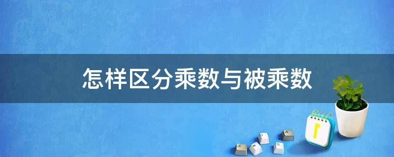 怎样区分乘数与被乘数（乘数和被乘数关系）