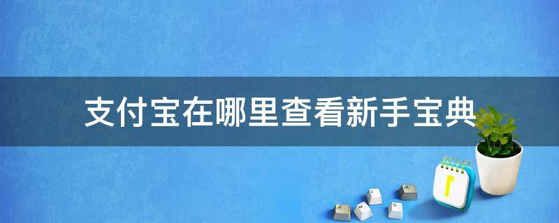 支付宝在哪里查看新手宝典 支付宝新人购买在哪看