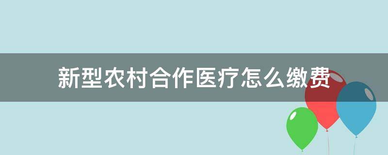 新型农村合作医疗怎么缴费（一年交380元是什么医保）