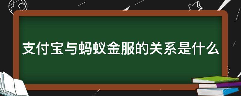 支付宝与蚂蚁金服的关系是什么