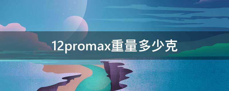 12promax重量多少克 12promax的重量