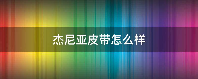 杰尼亚皮带怎么样（杰尼亚皮带怎么样?）