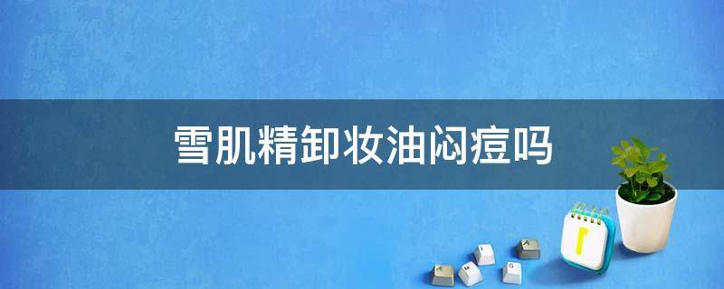 雪肌精卸妆油闷痘吗 雪肌精卸妆膏