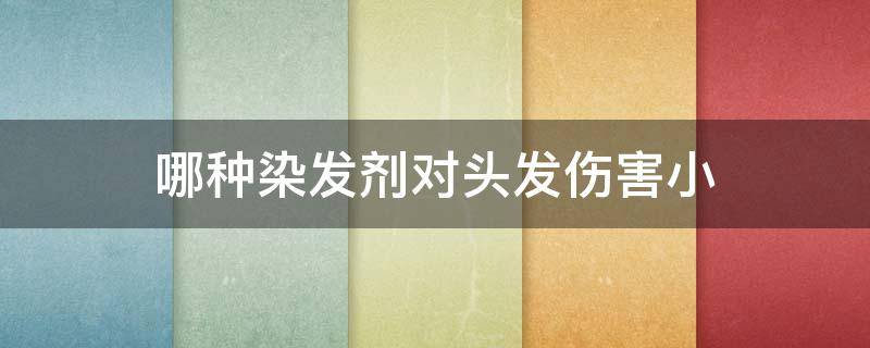 哪种染发剂对头发伤害小（什么染发剂伤害小）