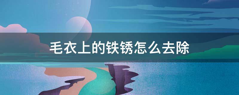 毛衣上的铁锈怎么去除（毛衣上有铁锈斑迹怎么处理才能洗掉）
