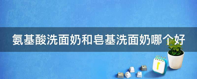 氨基酸洗面奶和皂基洗面奶哪个好 十大氨基酸洗面奶排行