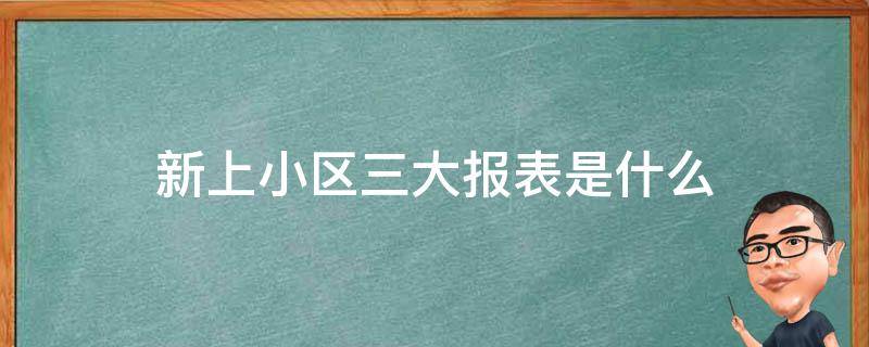 新上小区三大报表是什么